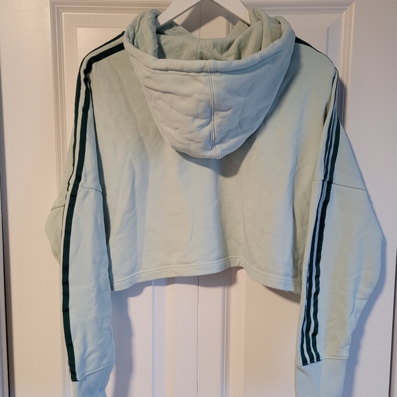 ADIDAS Cropped Hooded Sweatshirt - Picture 2 of 4